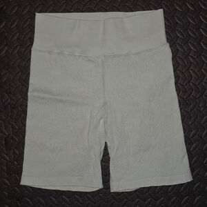Women's OFFLINE Light Green Textured Bike Shorts M